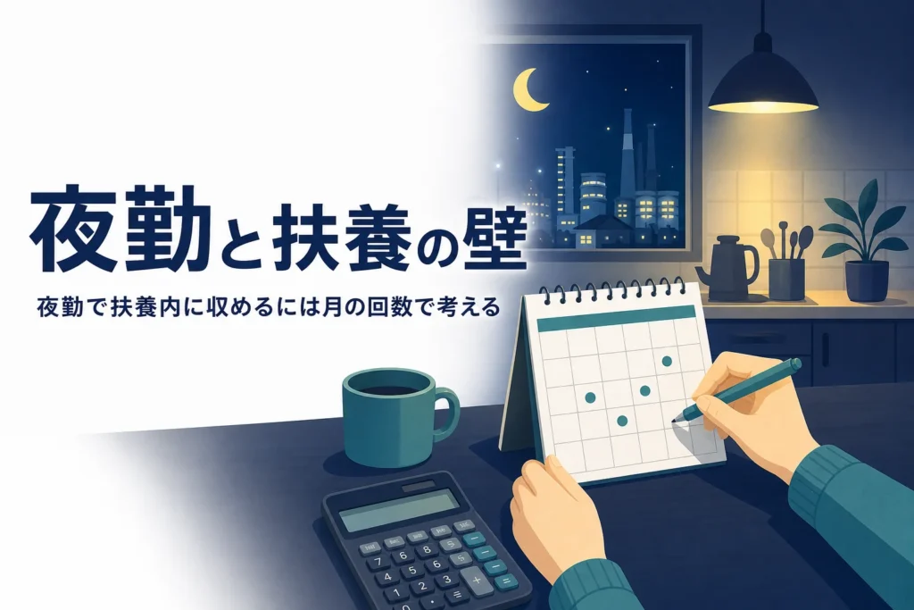 夜勤パート・バイトで扶養内に収める考え方を紹介する記事のアイキャッチ