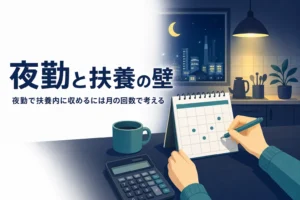 夜勤パート・バイトで扶養内に収める考え方を紹介する記事のアイキャッチ