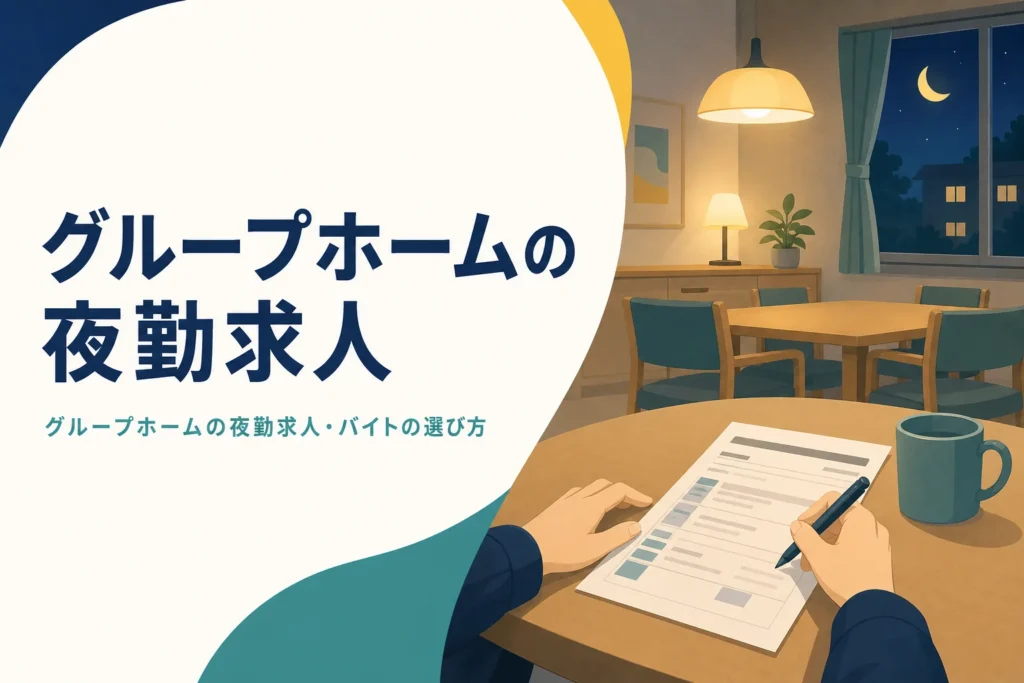 グループホームの夜勤求人・バイトの選び方を紹介する記事のアイキャッチ