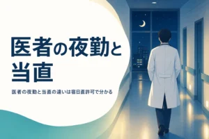 医者の夜勤と当直の違いと宿日直許可の仕組みを紹介する記事のアイキャッチ