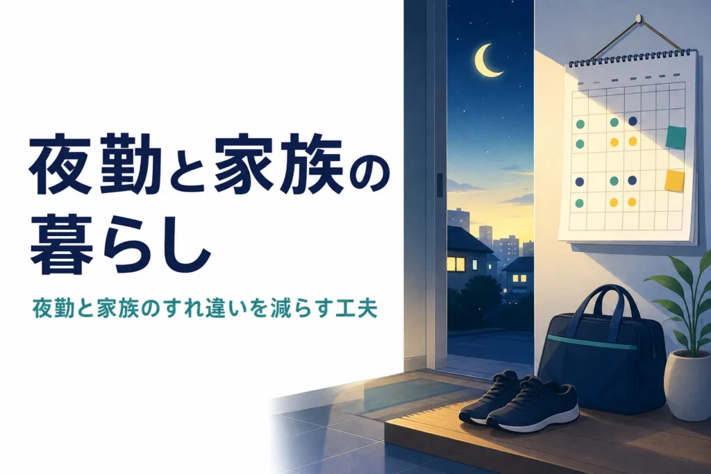夜勤と家族の暮らしのすれ違いを減らす工夫を紹介する記事のアイキャッチ