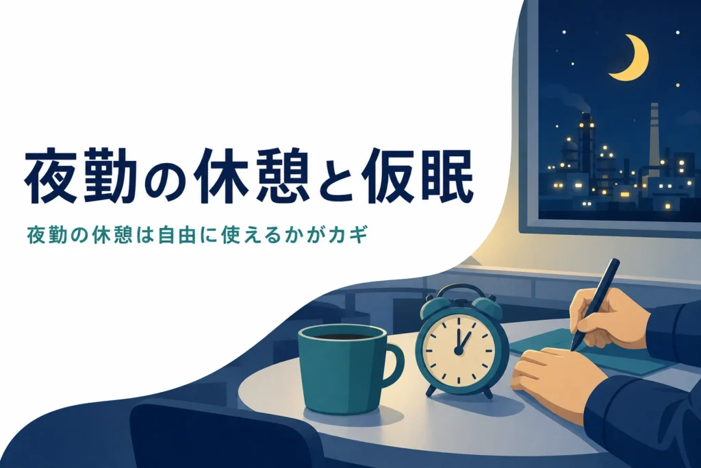 夜勤の休憩と仮眠のルールを労働基準法の考え方から紹介する記事のアイキャッチ